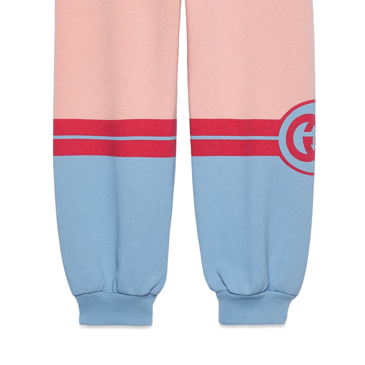 (GS) Gucci Felted Cotton Trousers 'Light Blue Pink' 772323-XJF5X-6372