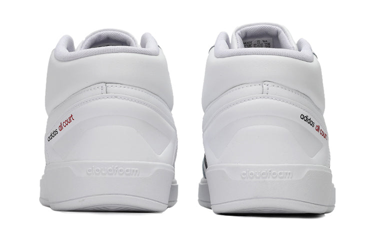 adidas All Court Mid Shoes Black/White/Red H02982
