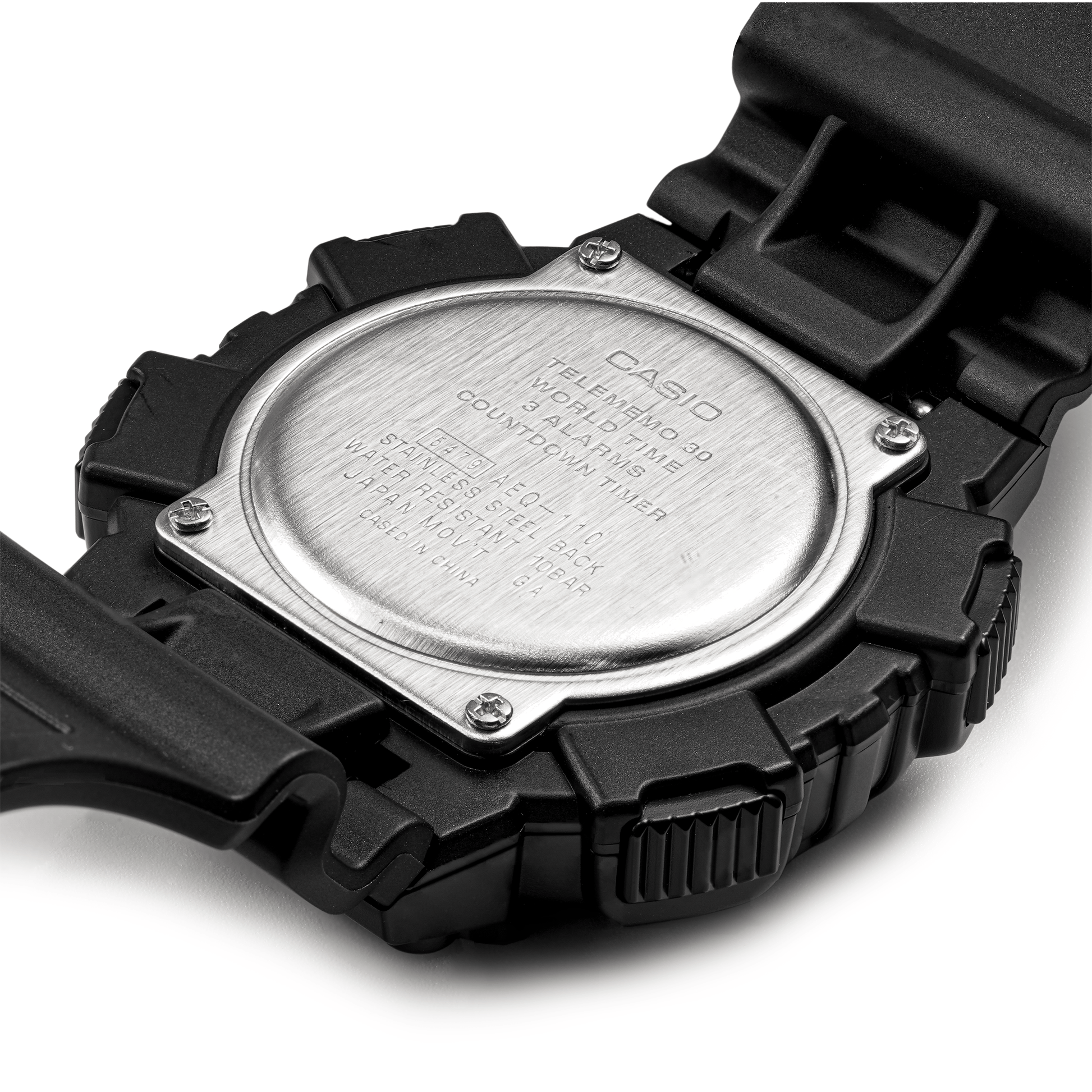 Casio Small Warrior Analog-Digital Watch 'Black Royal Blue' AEQ-110W-2A2VCF