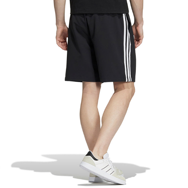 adidas neo Solid Color Logo Athleisure Casual Sports Shorts Black HD4713