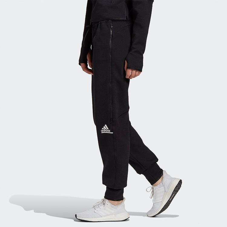(WMNS) adidas Casual Bundle Feet Sports Pants Black GM3282