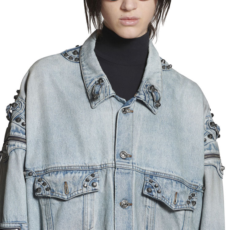 Balenciaga Cagole Oversized Jacket 'Blue' 764521TDW144016