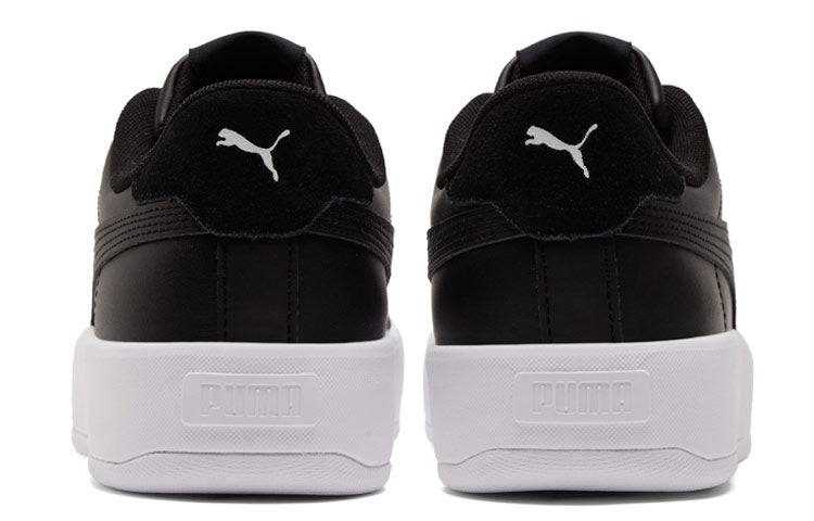 (WMNS) PUMA Lily Platform Board Shoes Black/White 384617-02