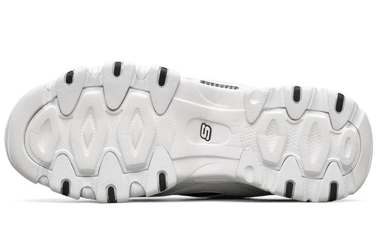 (WMNS) Skechers D'lites 2.0 Running Shoes White/Black 66666324-WHT