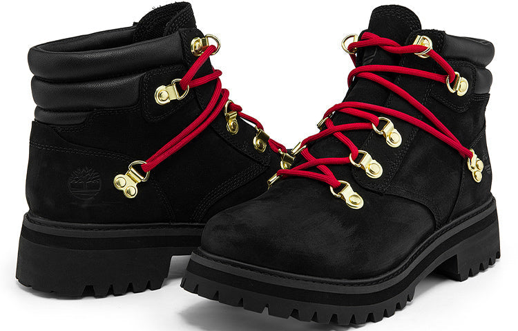 (WMNS) Timberland Holiday Luxe Waterproof Boot 'Black Nubuck Red' A2JVDW