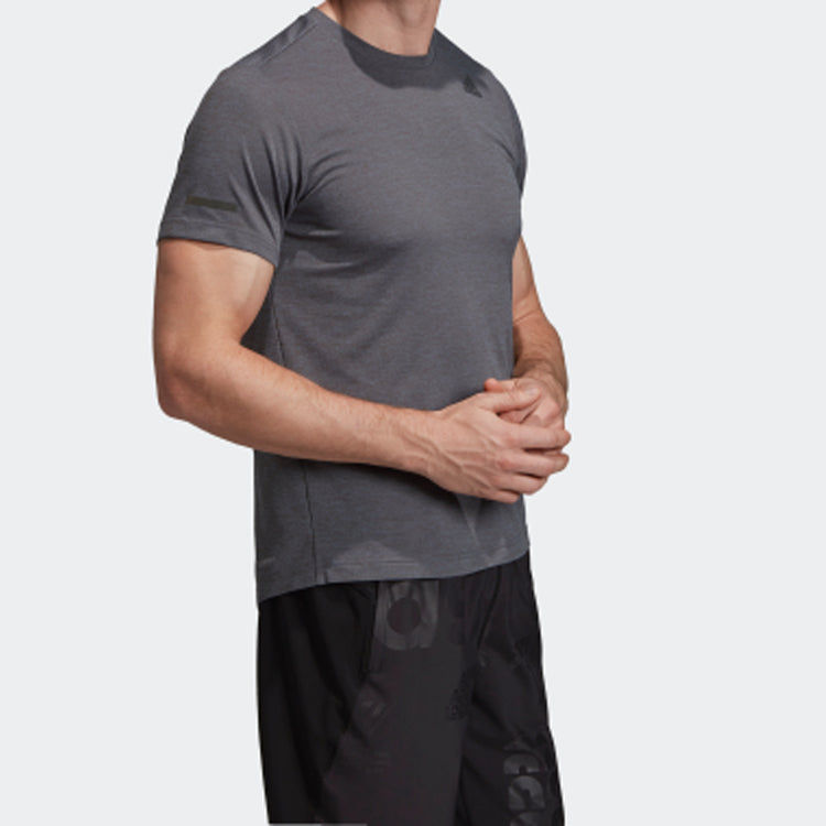 adidas CHILL TEE M Training Sports Short Sleeve Gray FL8578