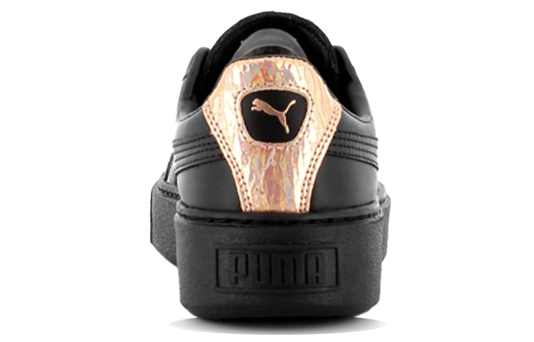 (WMNS) PUMA Basket Platform RG 'Black Gold' 368190-01
