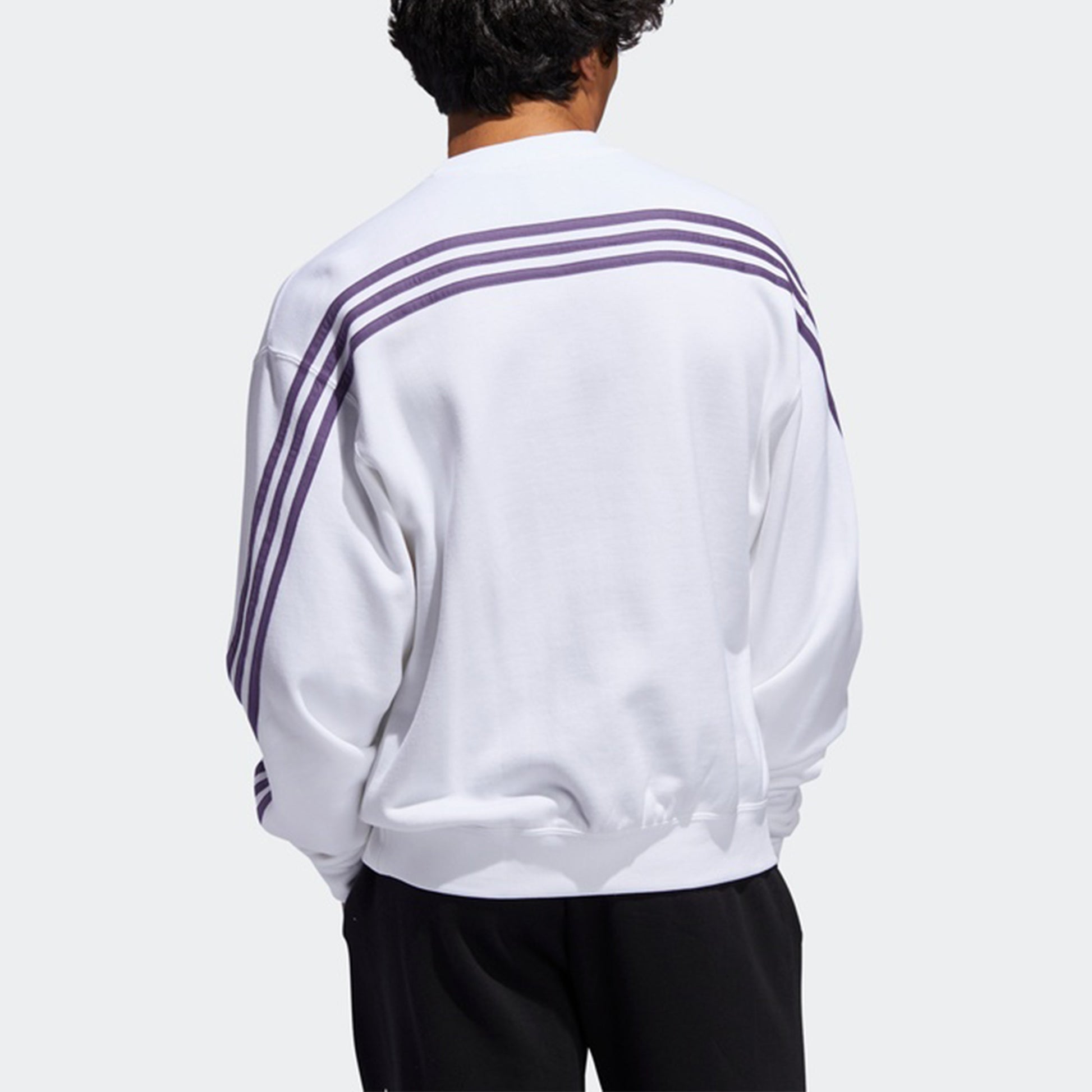 adidas originals Side Stripe Loose Pullover White FM1519