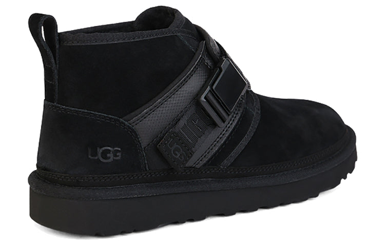 UGG Neumel Snapback Buckle Fleece Lined Snow Boots Black 1118570-BLK