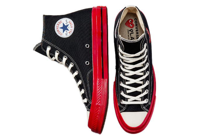 Converse x COMME des GARCONS PLAY Chuck 70 High 'Black Red' A01793C
