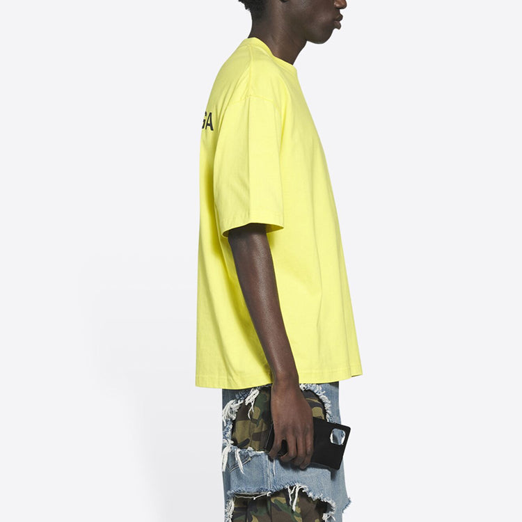 Balenciaga Medium Fit T-Shirt 'Yellow' 612966TIVG57440