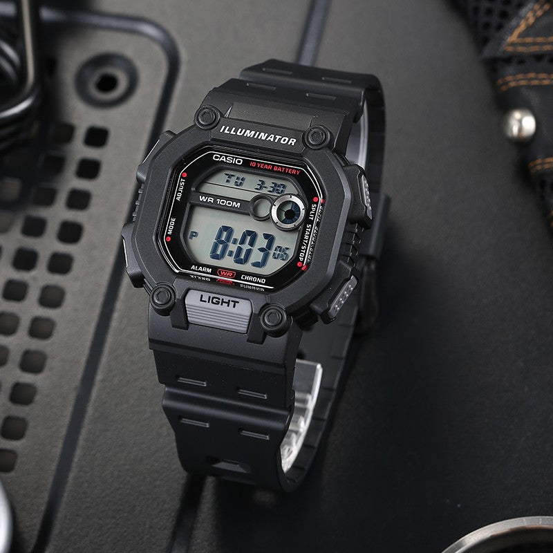 CASIO Sports Waterproof Mens Black Digital W-737H-1A