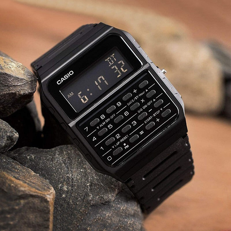 CASIO Men' s DATE BANK Multifunctional Waterproof Mens Black Digital CA-53WF-1B