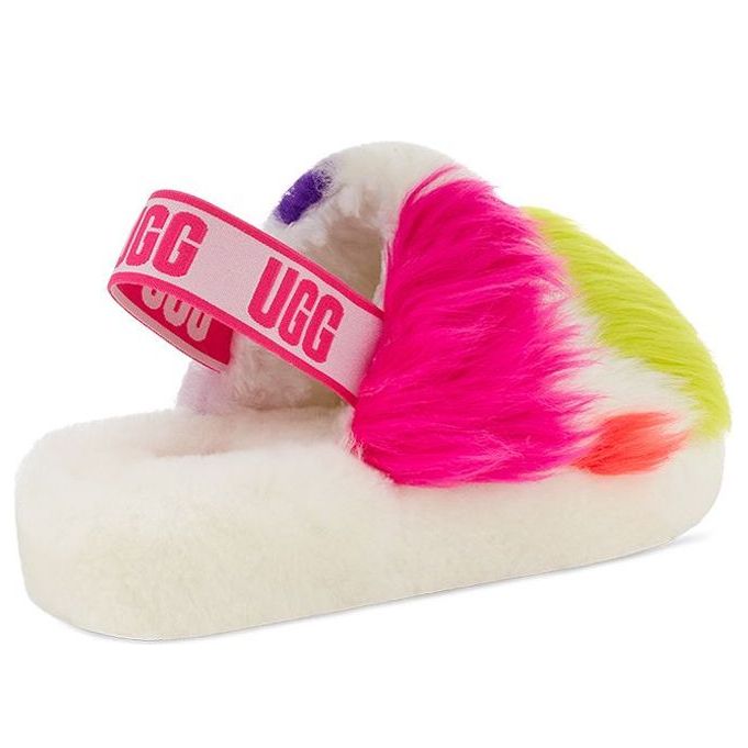 (WMNS) UGG Fluff Yeah Party Spots Slipper 'White' 1125006-WHT