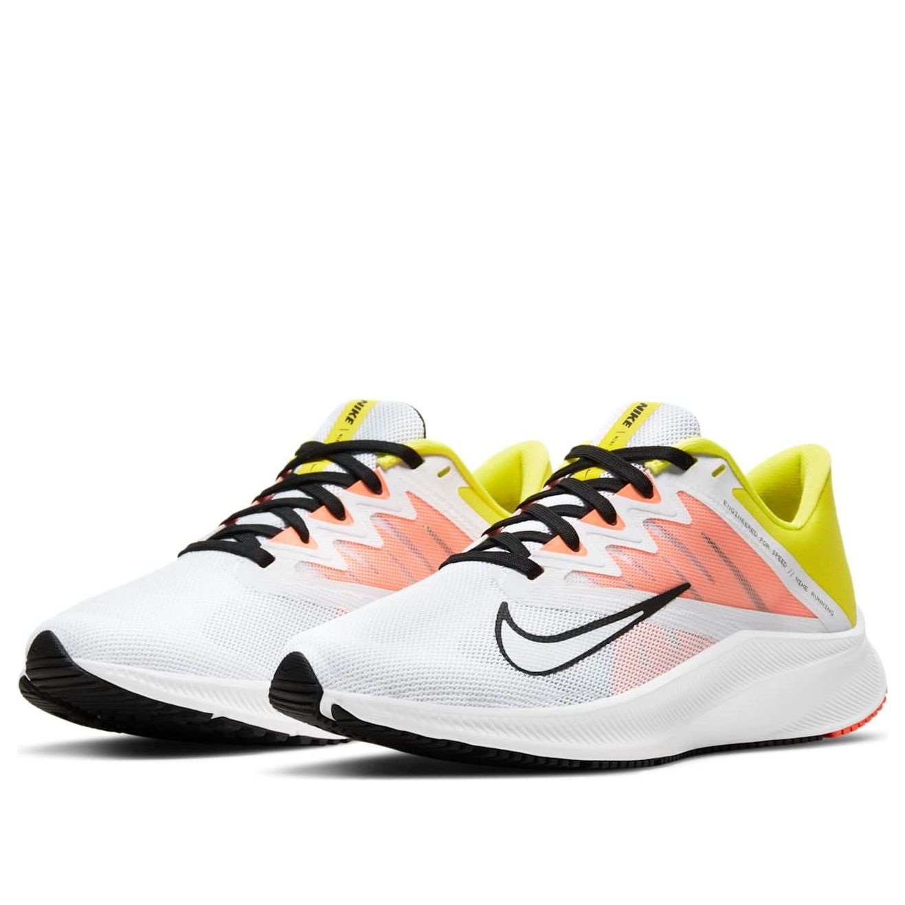 (WMNS) Nike Quest 3 'White Orange Yellow' CD0232-107