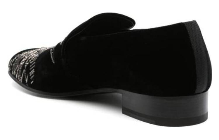 Alexander McQueen Dragonfly Embellished Slip-on Loafers 'Black' 777799W4AMP1064