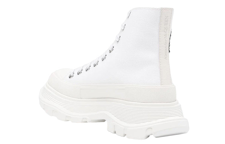 (WMNS) Alexander McQueen Tread Slick Embellished Boots 'Ivory' 667244W4MVC9071