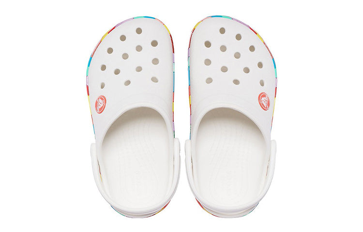 Crocs Rainbow Outdoor Beach Sports Big Boys White Sandals 207007-100