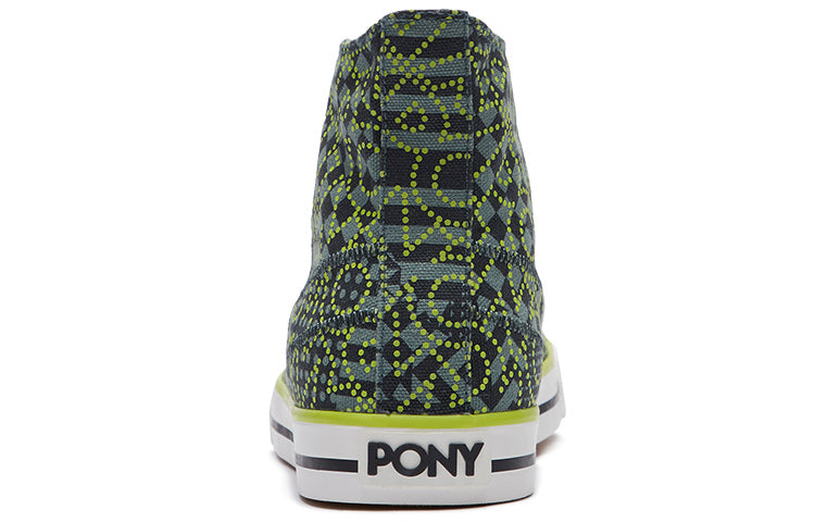 (WMNS) PONY High-Canvas Shoes Black 01W1SH05BK