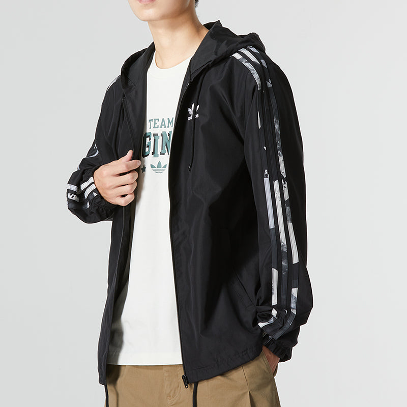 adidas originals Camo Series Windbreaker Jacket 'Black' HK5139