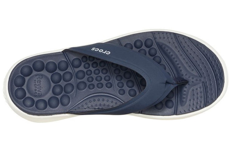 (WMNS) Crocs Reviva Flip-Flops Deep Blue 205473-462