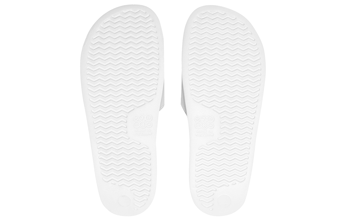 Reebok Classic Slide Soft Sole Cozy Flat Heel Sports Slippers White Black CN0213