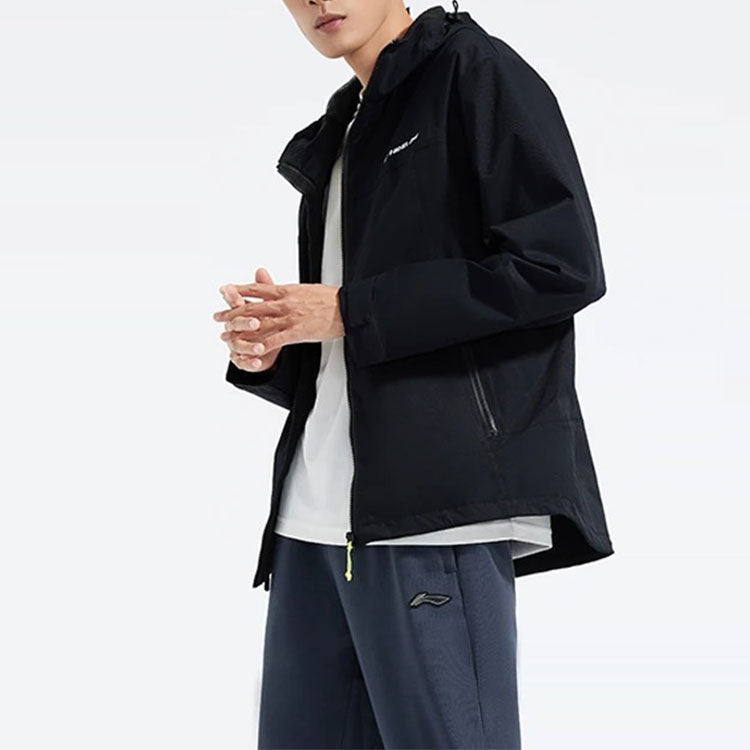 Li-Ning Gym Series Loose Sports Hooded Jacket Black AFDR757-1