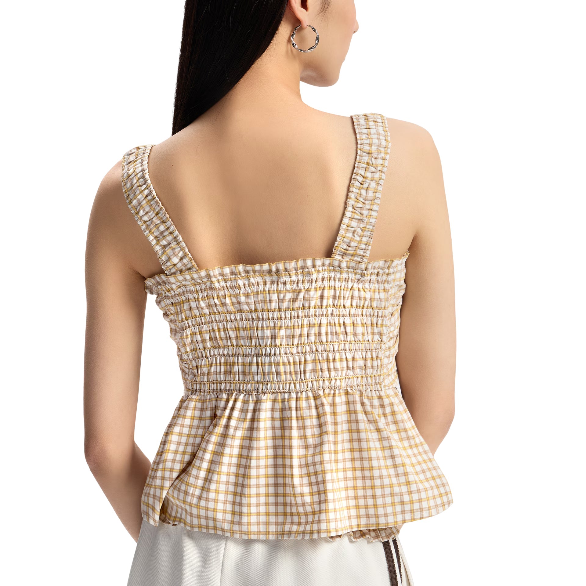 (WMNS) adidas Plaid Vest Asia Sizing 'Yellow' KX7036