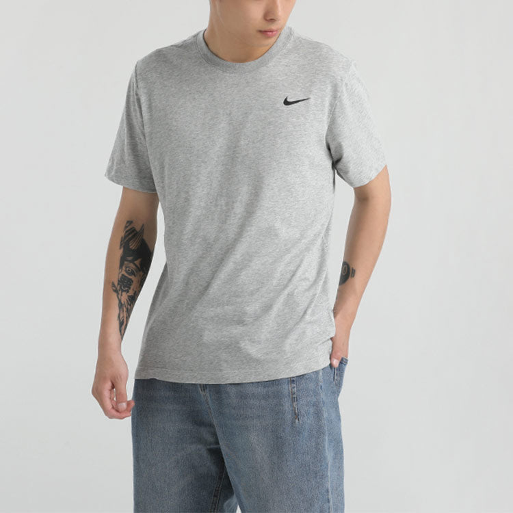 Nike Dri-FIT Sports Training Quick Dry Round Neck Short Sleeve Gray AR6030-063
