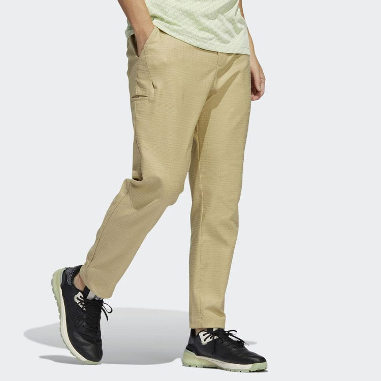 Men's adidas Solid Color Plaid Printing Casual Long Pants/Trousers Japanese Version Khaki HA3609