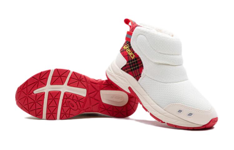 (GS) ASICS Winter Warm Boots 'White Red' 1014A318-200
