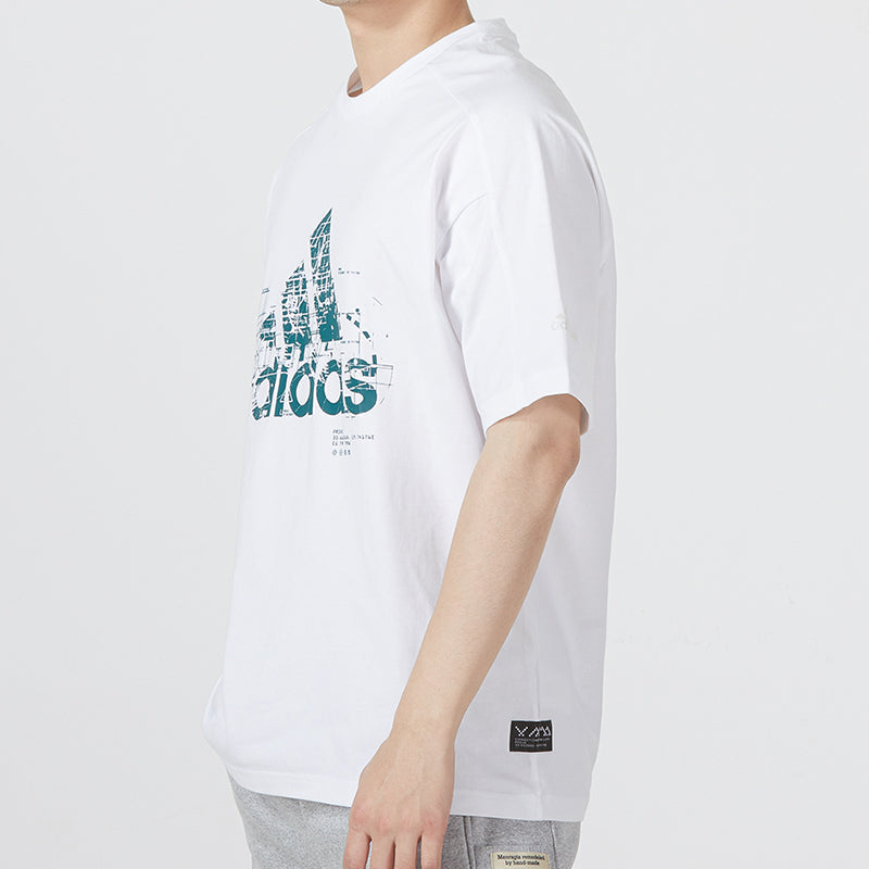 adidas M Prsve Bos Tee Athleisure Casual Sports Logo Round Neck Short Sleeve White HD0050