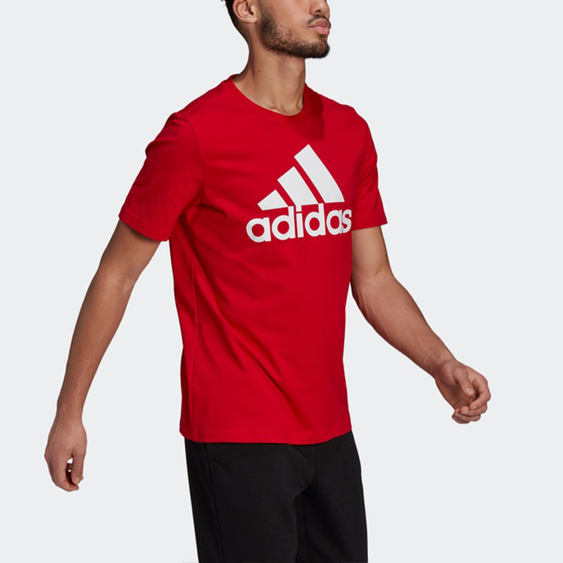 adidas M BL SJ T Sports Round Neck Short Sleeve Red GK9124