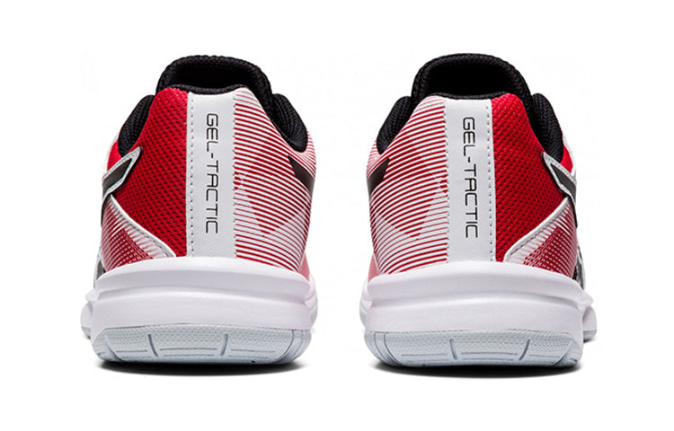 (GS) ASICS Gel Tactic Sport Shoes White/Red 1074A014-102