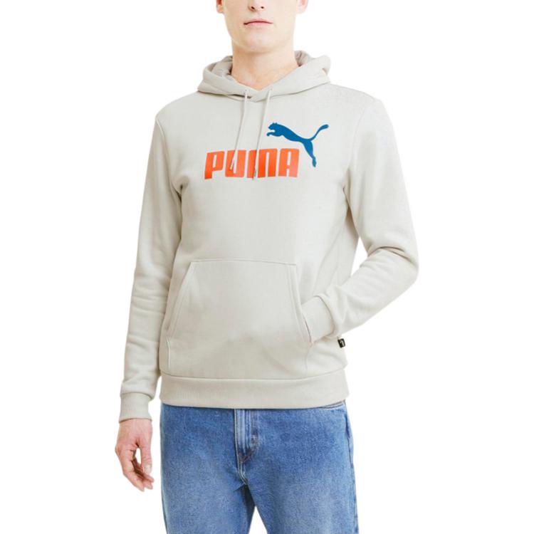 PUMA Sportswear Logo Hoodie 'white Orange Blue' 599051-55