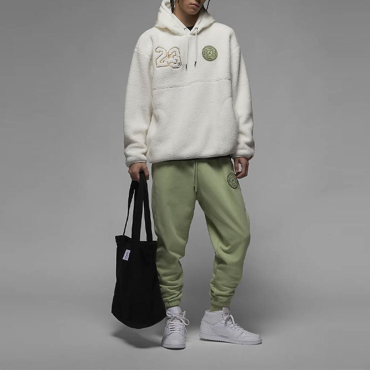 Air Jordan Year Of The Rabbit CNY Series Polar Fleece Drawstring Hoodie Men's White FB1451-108