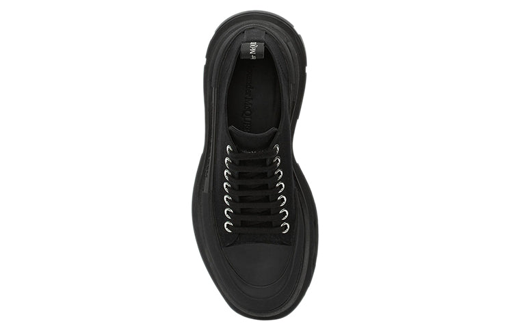 (WMNS) Alexander McQueen Tread Slick Lace Up 'Black' 617881W4L321000