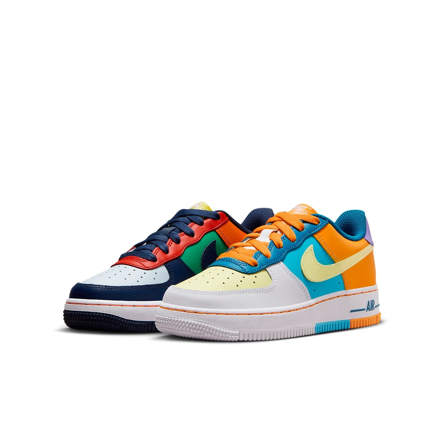 (GS) Nike Air Force 1 Low 'Multi Color Orange Blue' FQ8368-902