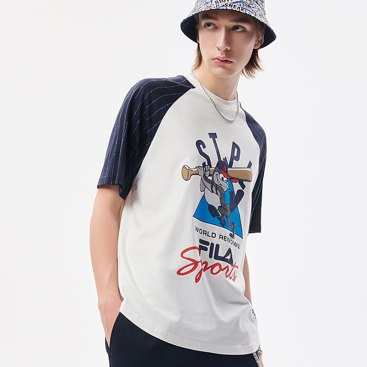 FILA Fusion x Staple Cartoon Printing T-Shirt 'White Black' T11M134105F-WT
