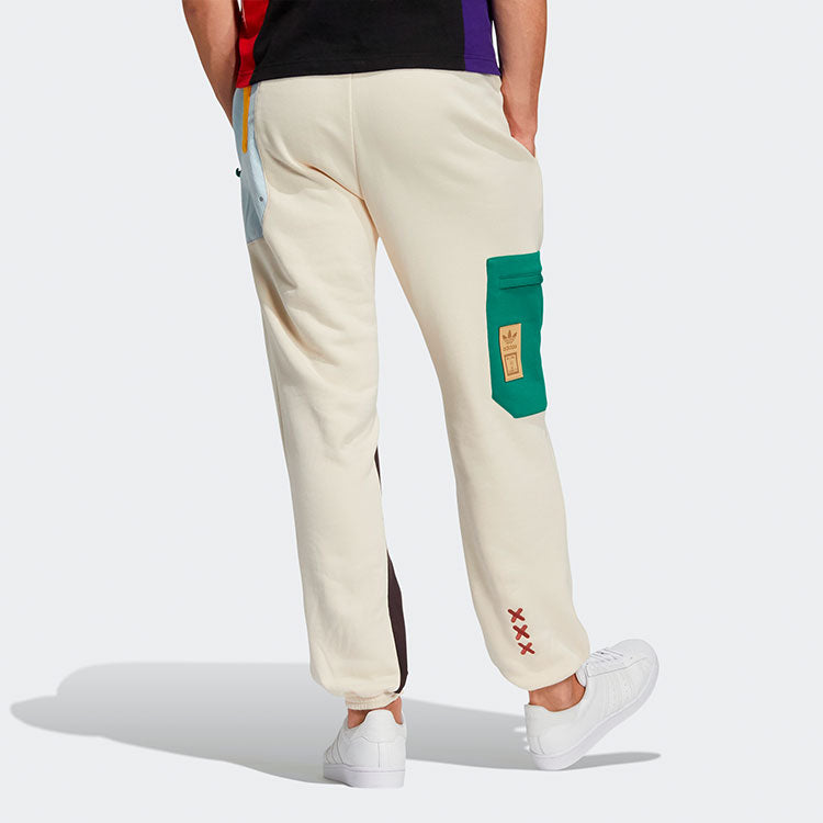 adidas originals Series Contrasting Colors Drawstring Bundle Feet Sports Pants/Trousers/Joggers Creamy White HC0345