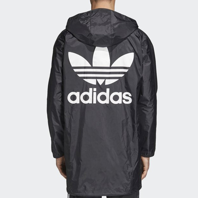 adidas originals Athleisure Casual Sports Long Jacket Black CW1317