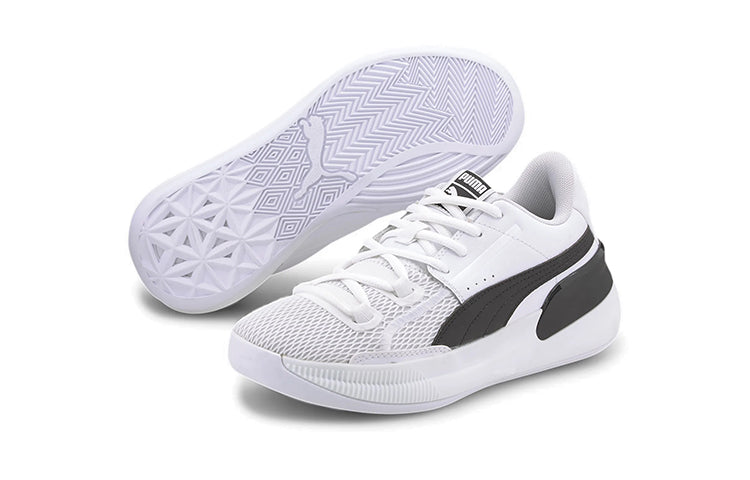 (GS) PUMA Clyde Hardwood Team Low 'White Black' 194455-01