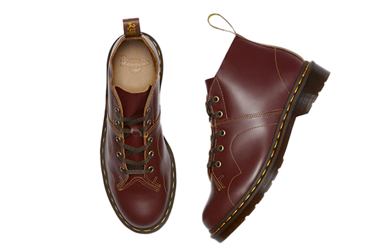Dr. Martens Church Smooth Leather Monkey Boots Dark Red 16054601
