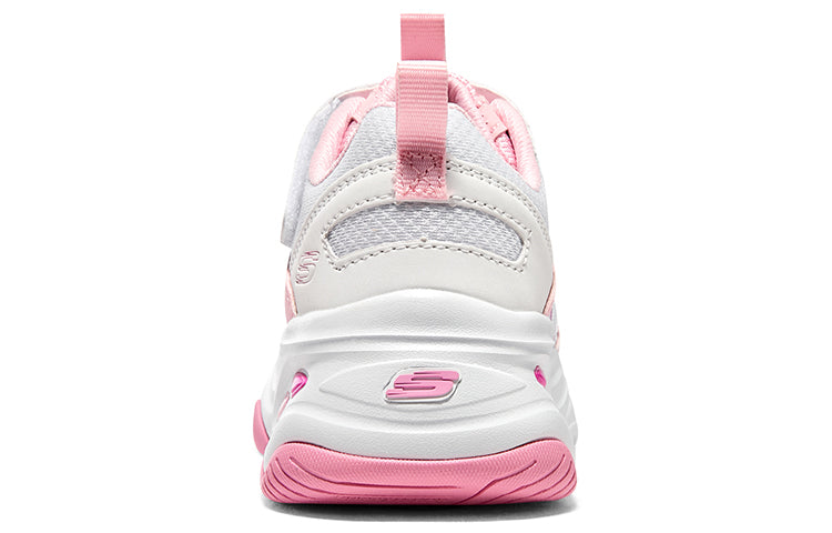 (GS) Skechers Dlites 4.0 'White Pink' 302586L-PKW