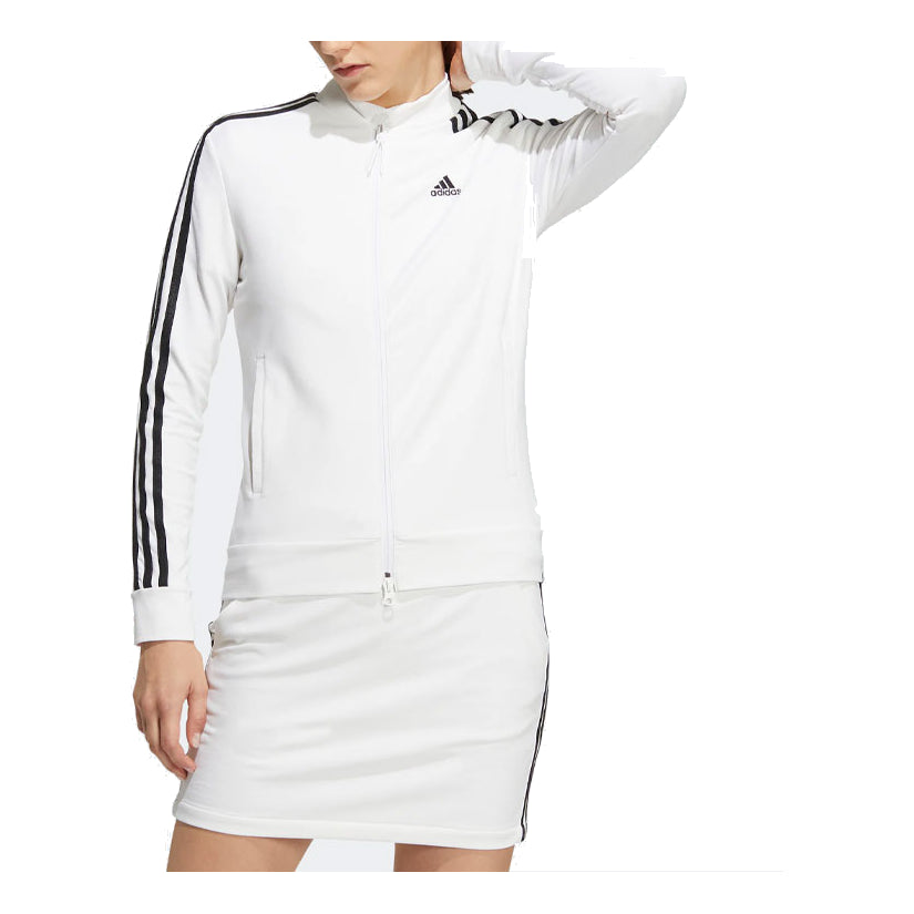 (WMNS) adidas 3-Stripe Jacket Asia Sizing 'White Black' HA0214