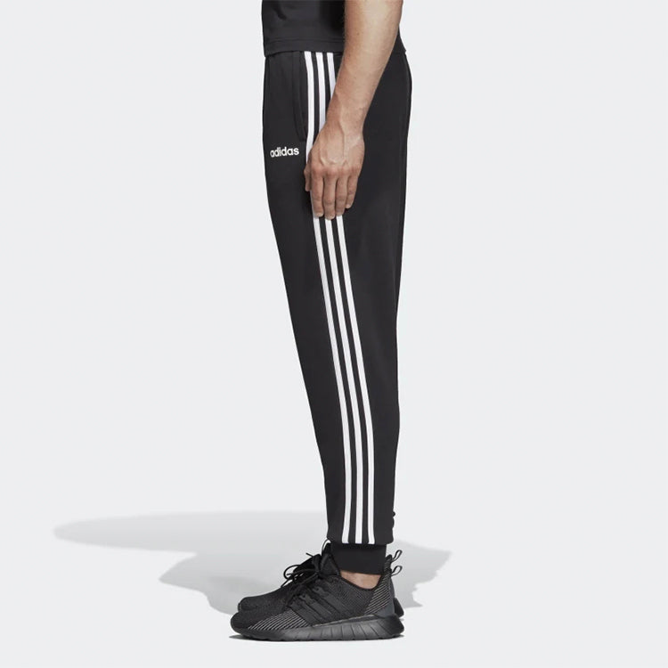 adidas Essentials 3-Stripes Tapered Cuffed Pants Men Black DU0468