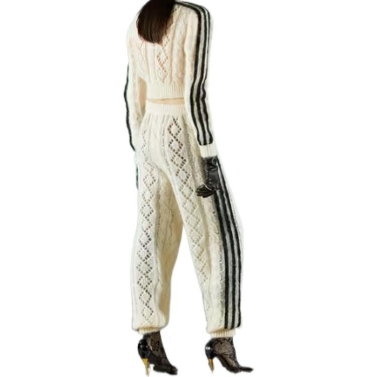 Gucci x adidas Mohair Knit Jogging Pant 'Ivory' 713024-XKCMO-9791