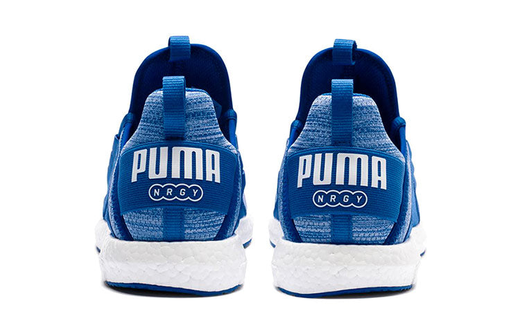 PUMA Mega Energy Heather Knit Low Running Shoes Blue/White 191095-04