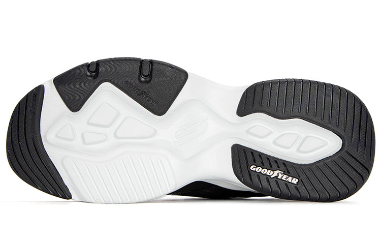 (WMNS) Skechers D'lites 4.0 'Black White' 896122-BKMT