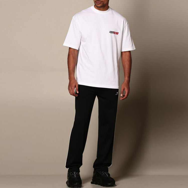 Men's Balenciaga Round Neck Short Sleeve White 612966TIVD19000